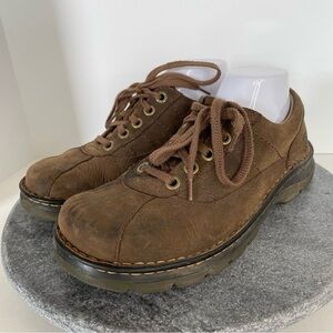 Dr. Martens Vintage John Brown Leather Low Top Lace Up Sneakers